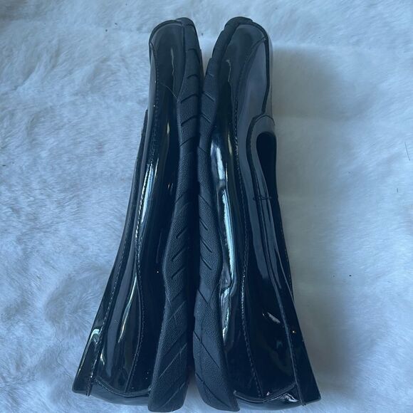 Dickies black patent synthetic  slip on shoes slip resistant rubber soles SZ9M - Picture 5 of 7